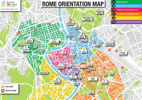 tourist map of rome italy.